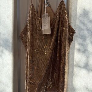 Grace Karin Gold Sequin Women's Top